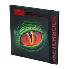 
          Скетчбук 160*160 мм., 40л., "Eye of the Dragon" 120г/м2, Миленд, 7БЦ, матовая ламинация, выб. лак, черный офсет