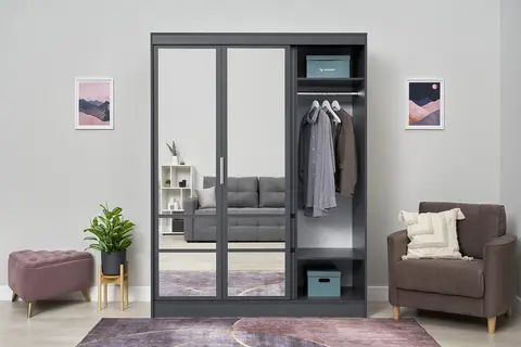 Шкаф-купе Симпл ШКК-06 графит