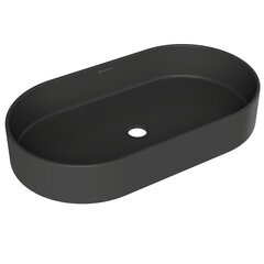 Aqueduto ESP0240 AQD ESPIRAL Раковина накладная овальная 600*390, черный матовый фото