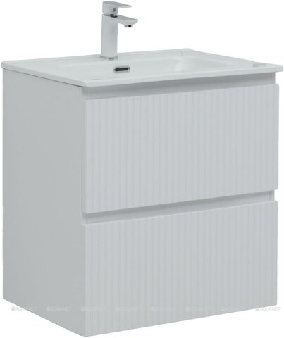 Aquanet 332546 Тумба с раковиной Джейн 60 цв.белый матовый (раковина Flat) (332546)