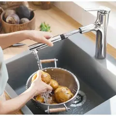 Смеситель для кухни 160, вытяжной излив, хром Hansgrohe Zesis M33 74801000