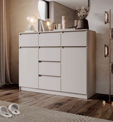 Челси Комод 1200 (2 двери 6 ящиков) (Кашемир, Кашемир)