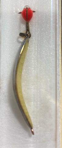 Блесна зимняя штурм с чертиком Сабля малая цв:Латунь (бл.1шт)