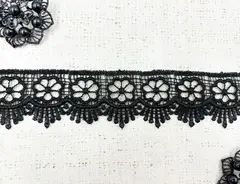 Кружево плетеное, ш. 4 см, чёрный
