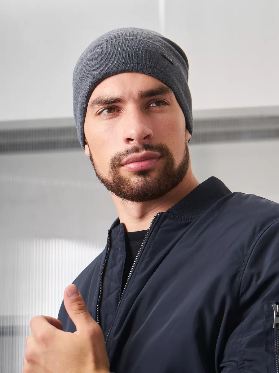 Шапка бини зимняя весенняя с флисом