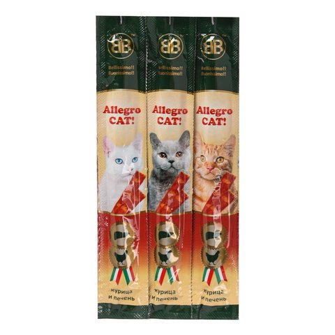 Аллегро Кэт колбаски для кошек (курица, печень) 60шт
