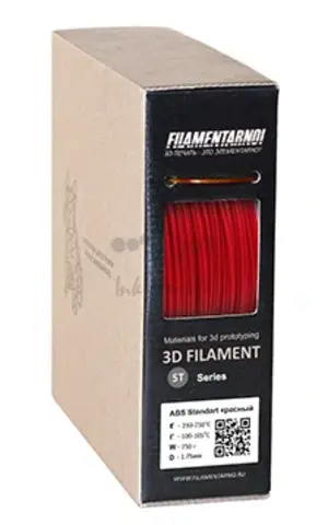 Пластик для 3Д принтера Filamentarno! ABS Standart красный 750 г, 1.75 мм
