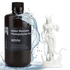 Фотополимерная смола Elegoo Water Washable Resin, белая (white) (1 кг)