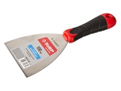 ЗУБР 100 мм, профилированное полотно, двухкомпонентная ручка, нержавеющий, шпатель (10072-10)