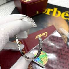 16237- Браслет LOVE тонкий в обсыпке из цирконов, lux качество VGOLD