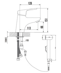 Смеситель для умывальника и биде LEMARK LUNA – LM4116C