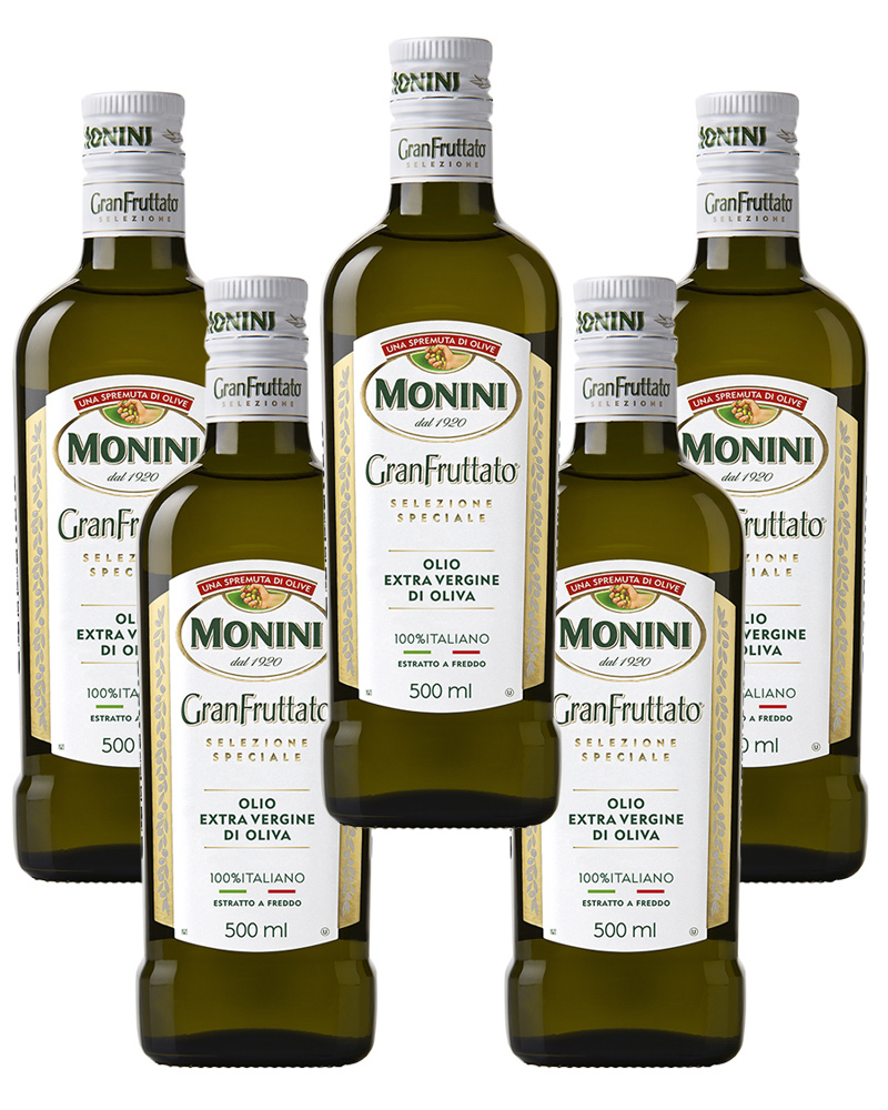 Масло оливковое Monini Экстра Вирджин Гран Фрутато 0,5 л, стекло - 5 шт
