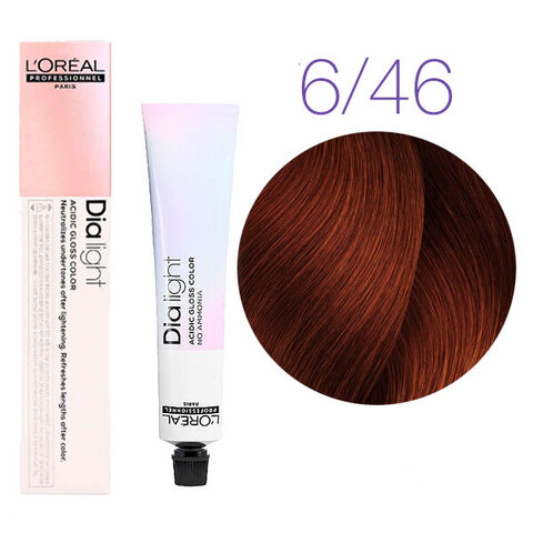L'Oreal Professionnel Dia light 6.46 (Темный блондин медно-красный) - Краска для волос