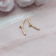 Трубочка, спейсер с колечком 25*2 мм, позолота, П120