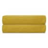 Простыня на резинке из сатина горчичного цвета Essential, 200х200 см