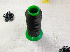 Нитки капроновые 65к 1000 м, чёрно-коричневый