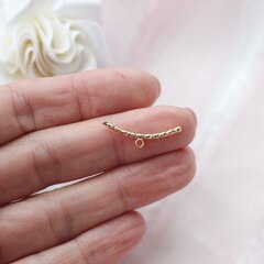 Трубочка, спейсер с колечком 25*2 мм, позолота, П120
