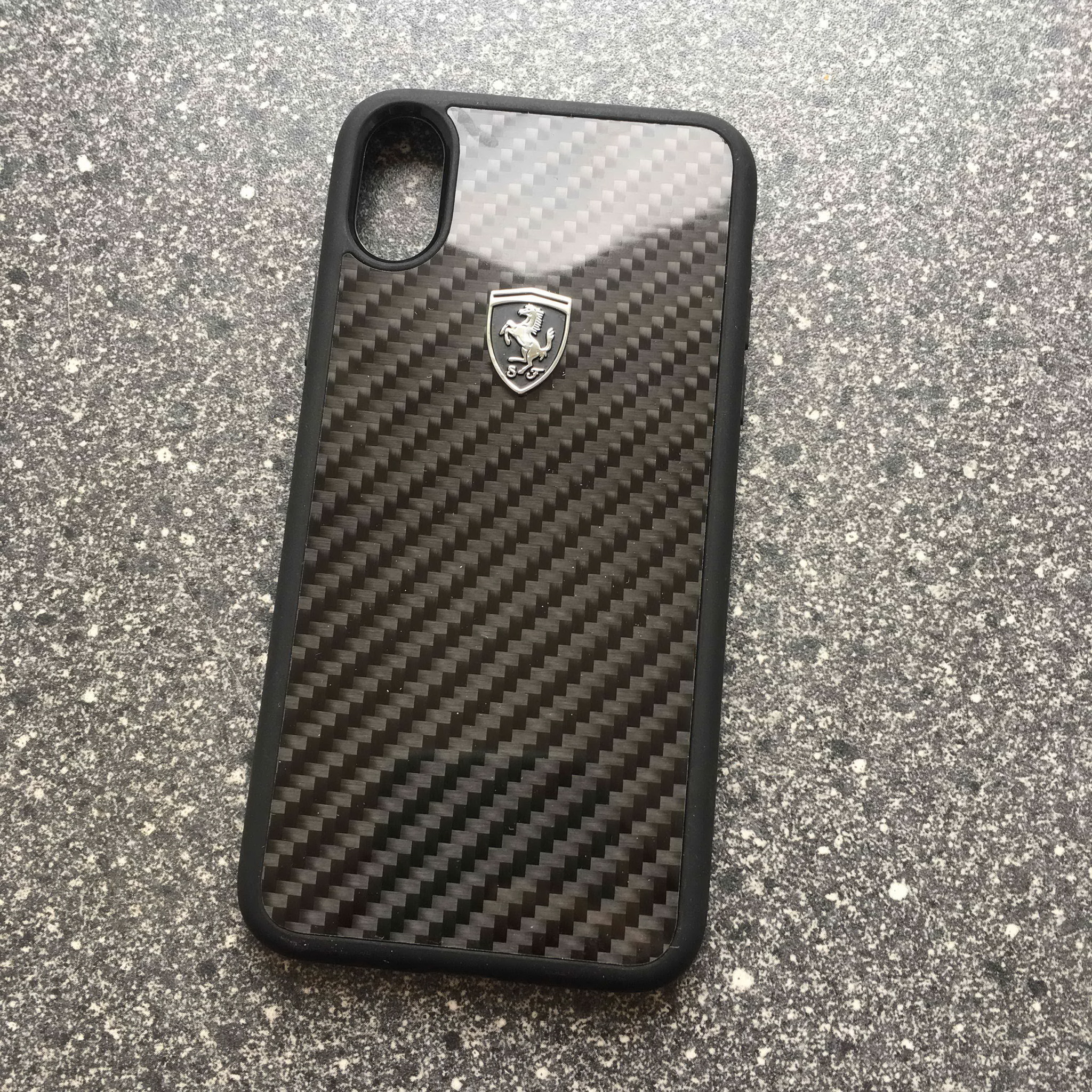 Чехол Графит Ferrari для iPhone Xs Max Черный