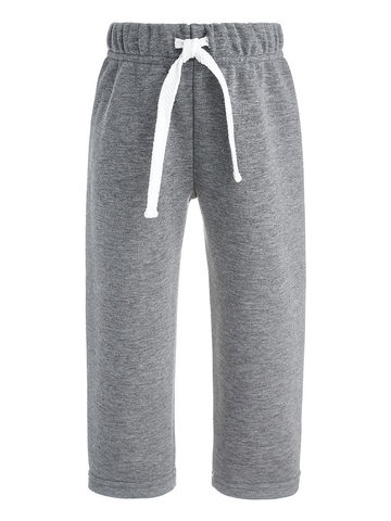 Хлопковые штанишки прямого кроя "Темный меланж"