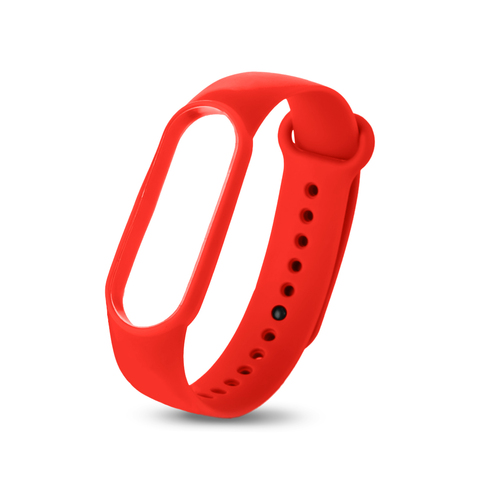 Силиконовый ремешок Silicon Loop для Xiaomi Mi Band 5, 6 (Красный)