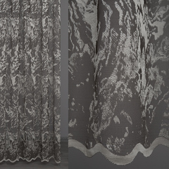 Тюль жаккард, пр-во Турция, ш. 285 см, коричневый