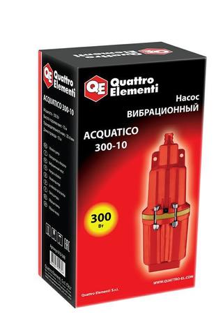 Вибрационный насос QUATTRO ELEMENTI Acquatico 300-10 (300 Вт, 1200 л/ч, для чистой, 70м, кабель10 м, 3,2кг) (Арт. 910-348)