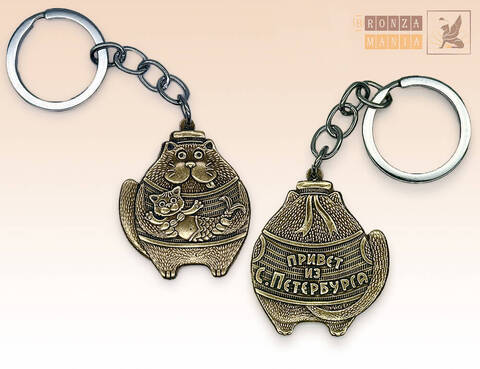 брелок Кот Питерский - Фантазер