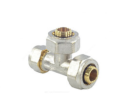 Тройник переходной МП латунь никель обжим Дн 32х20х32 ГОСТ 32415-2013 7012 Aquasfera 7012-08