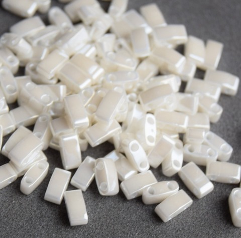 HTL-0592 Бисер Миюки халф тила/Miyuki Half Tila Ceylon antique ivory pearl