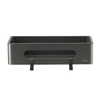 Lemark 9776045 Полка для душа прямая Lemark SHELF LINE из нерж. стали с крючками, графит/вставка-пластик графит