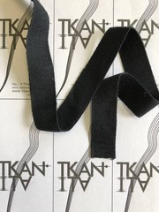 Хлопковая киперная лента (100%хлопок, Черный, 20)