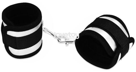 Серебристо-черные наручники Struggle My Handcuff - Lovetoy LV1535