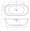 Abber AB9203-1.5 Акриловая ванна,150x80x60