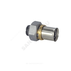 Муфта МП латунь пресс Дн 20х3/4" с накидной гайкой с евроконусом RM179E Giacomini RM179X106