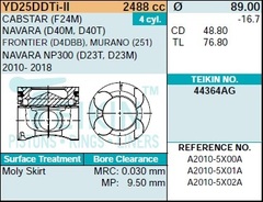 Поршень двигателя TEIKIN 44364AG 0.50 (4шт/упак)