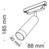 Трековый светильник Maytoni Focus led TR019-2-7W4K-B
