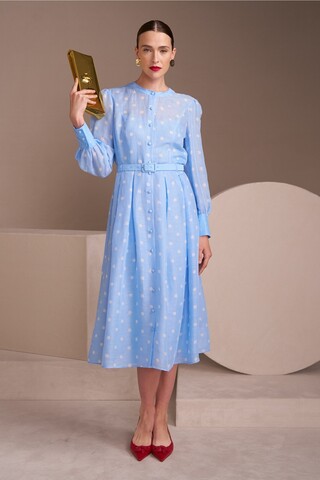 Marc Cain Glam Платье из шелка и льна в горох