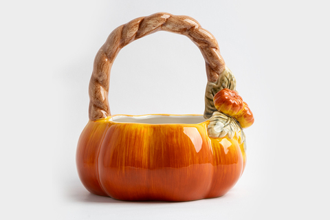 Конфетница 21х21см Anna Lafarg Bright pumpkin Тыква оранжево-зеленая