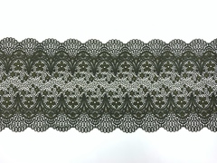 Кружево эластичное хаки 18,5 см, Китай