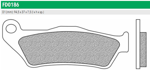 FD0186X01 Тормозные колодки дисковые мото OFFROAD DIRT RACE SINT (FDB2018SG)   NEWFREN