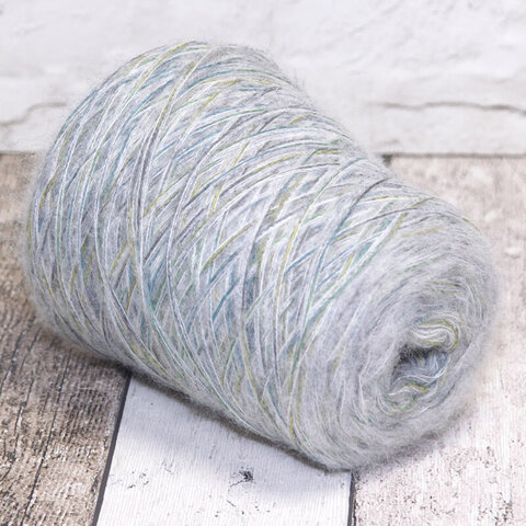 Смотка с бэби сури альпакой 260 серо-зеленый