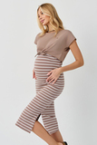 Костюм для беременных 16261 мокко полоска