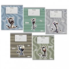 
          Тетрадь 12л., линия, Alingar, скрепка, блок офсет, 100% белизна, мелованный картон (стандарт), "Жирафик"