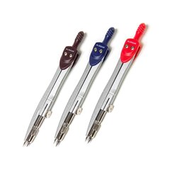 
          Циркуль Alingar, металлический, 93 мм, с грифелем, ПЭТ чехол, ассорти