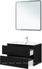 Aquanet 344767 Тумба с раковиной Вега 2.0 80 2 ящ. цв.черный (раковина Flat) (344767)