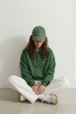 Свитшот поло, зеленый