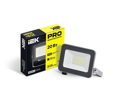 Прожектор СДО 07-20 светодиодный серый IP65 IEK