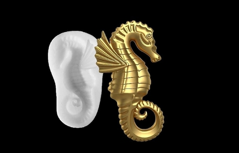 Силиконовый молд № 340 Морской конек правый