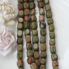 Унакит бусины, 12-15 мм, 1 нить, К105