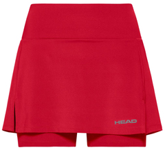 Детская теннисная юбка Head Club Basic Skort - red